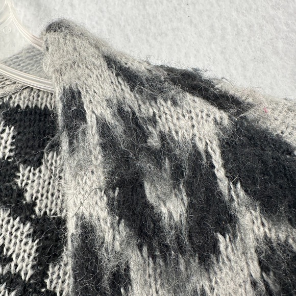 Torrid Plus 5X Cardigan Sweater Grey Leopard Longline‎ Knit Open Front Animal - Picture 6 of 11